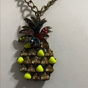 5 for $15 Bauble Bar Colorful Pineapple Pendant Necklace